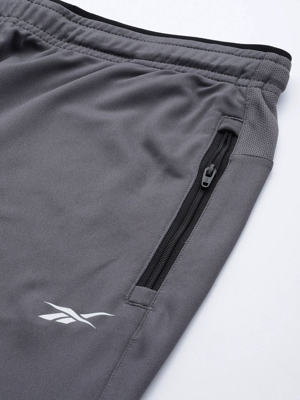  Reebok Men Charcoal Grey Solid Training Track Pants
