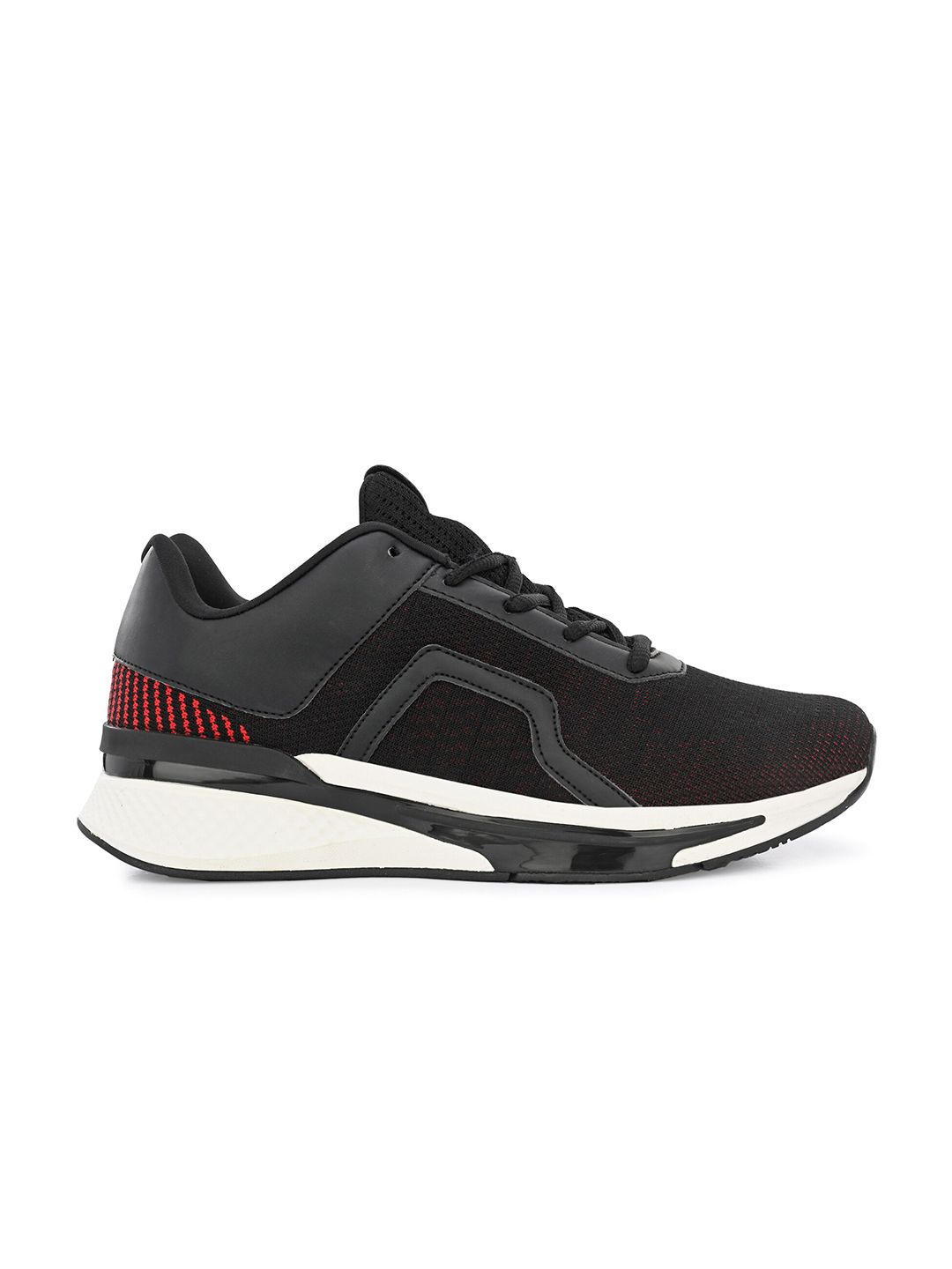  HRX By Hrithik Roshan Men Black & Red Mesh Memory Foam Non-Marking Running Shoes