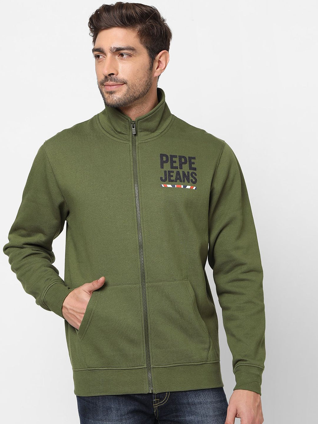  Pepe Jeans Men Olive Green Sweatshirt