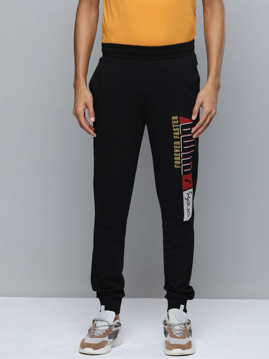  One8 X PUMA Virat Kohli Men Brand Logo & Graphic Print Slim Fit Mid-Rise Sports Joggers