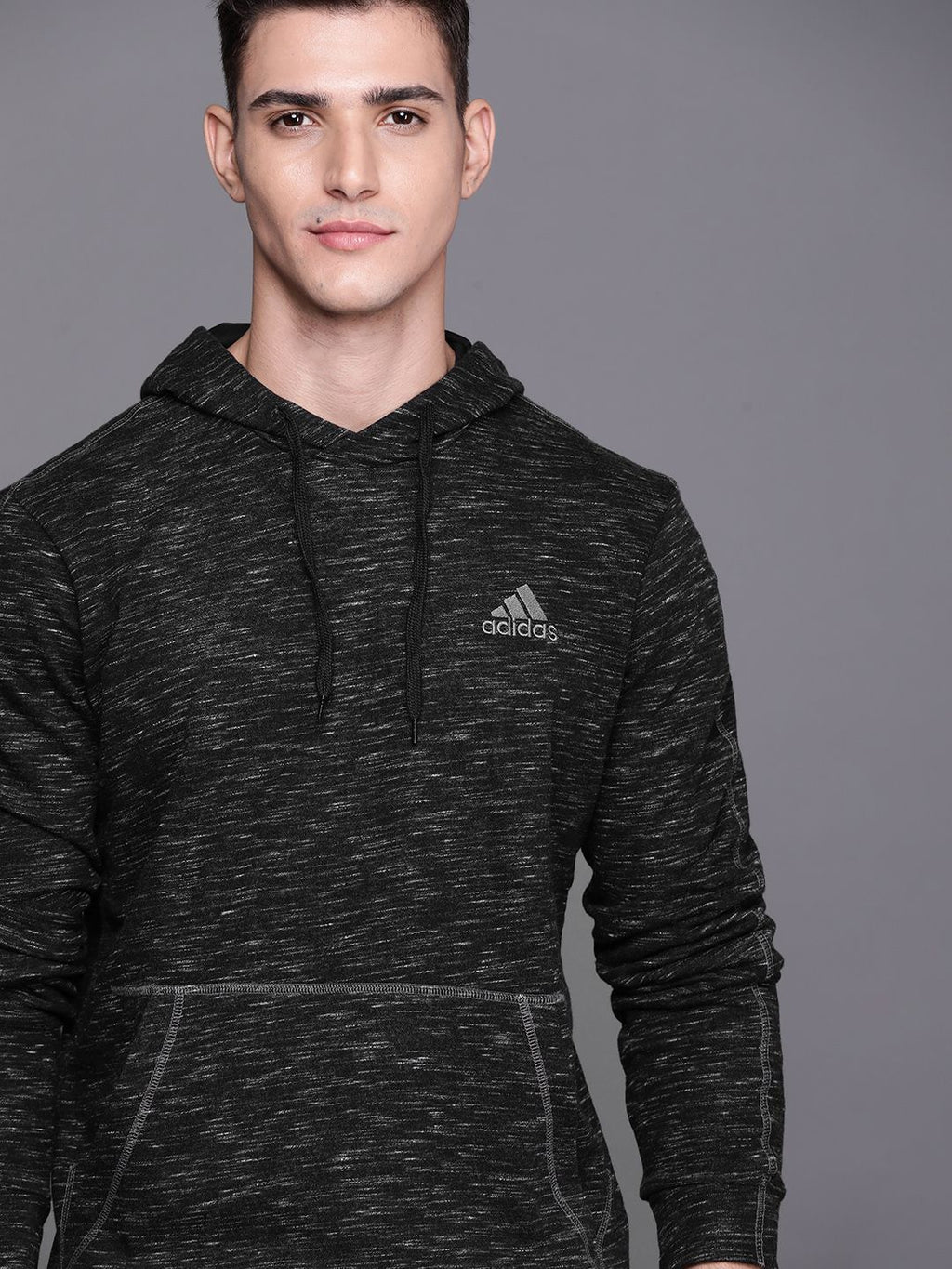  ADIDAS Men Black MEL Hooded Sweatshirt