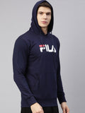  Fila Men Brand Logo Print Hooded Hornbill Sweatshirt