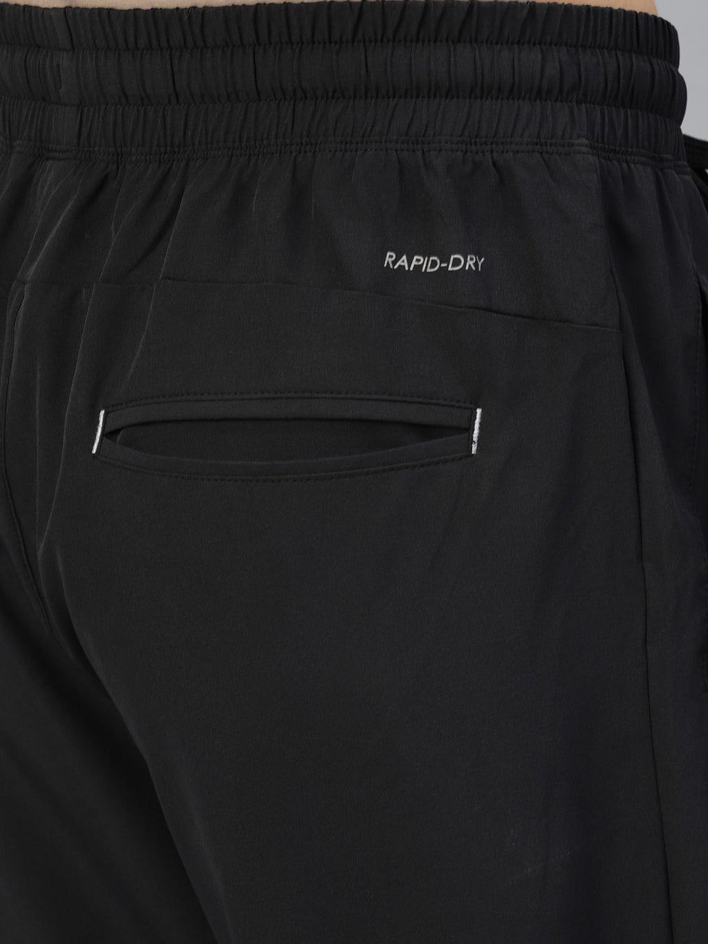  HRX By Hrithik Roshan Men Black Solid Slim Fit Rapid-Dry Running Track Pants