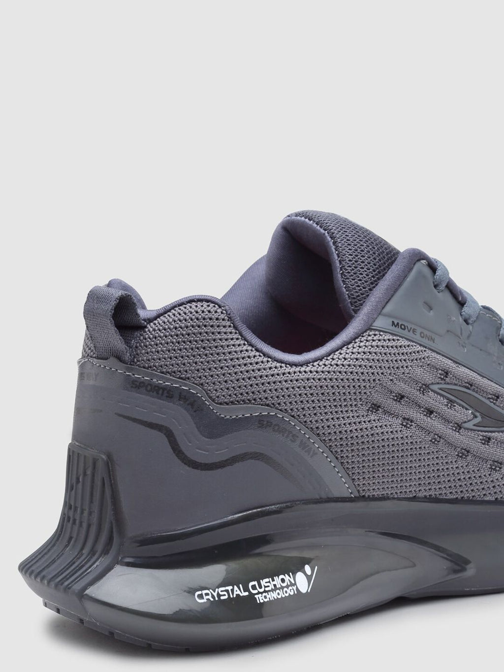  ASIAN Men Grey Mesh Running Non-Marking Shoes