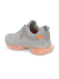  HRX By Hrithik Roshan Men Grey & Orange Mesh Non-Marking Walking Shoes