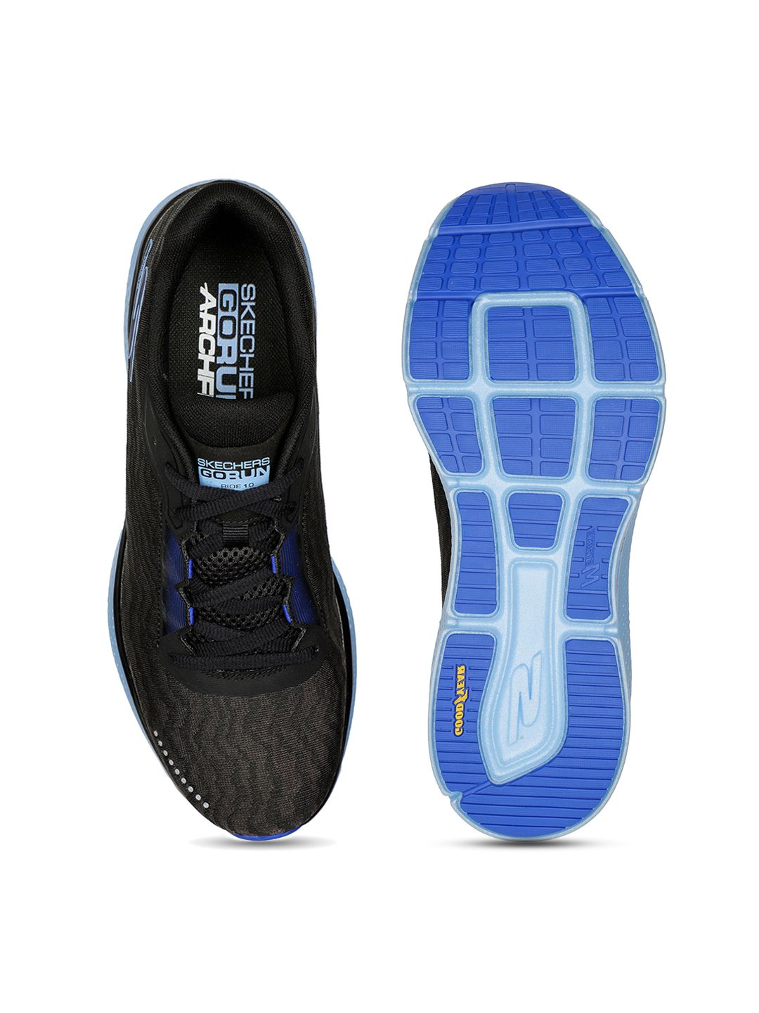  Skechers Men Black GO RUN Running Non-Marking Shoes