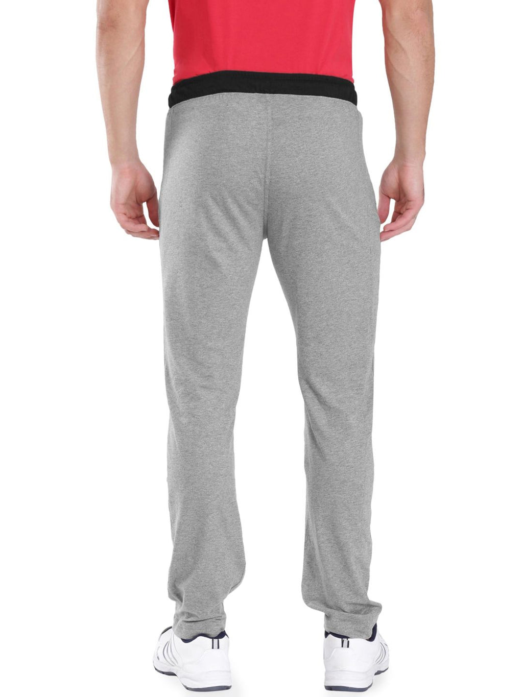  Jockey Men Grey Melange Slim Fit Solid Athleisure Track Pants