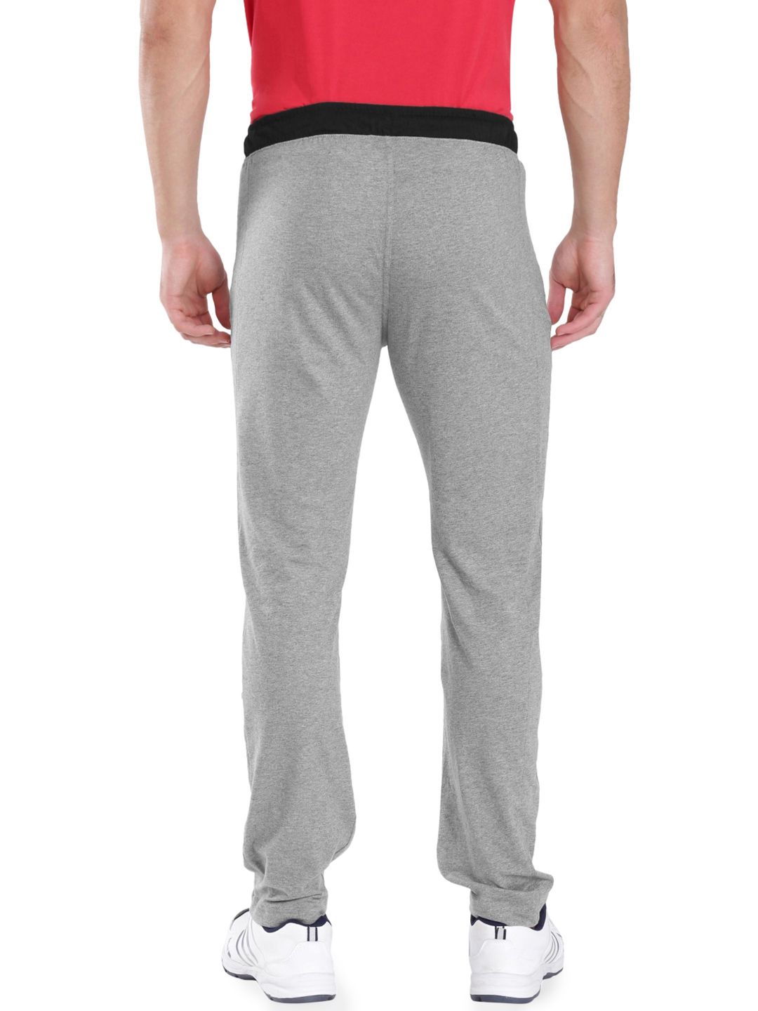  Jockey Men Grey Melange Slim Fit Solid Athleisure Track Pants