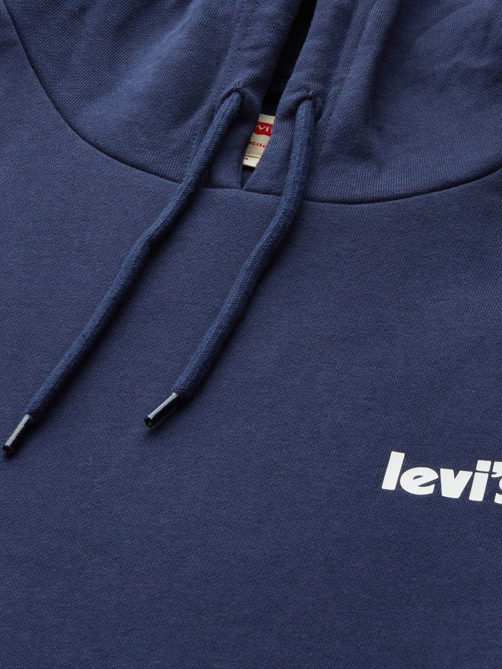  Levis Men Navy Blue Brand Logo Embroidered Hooded Pure Cotton Sweatshirt