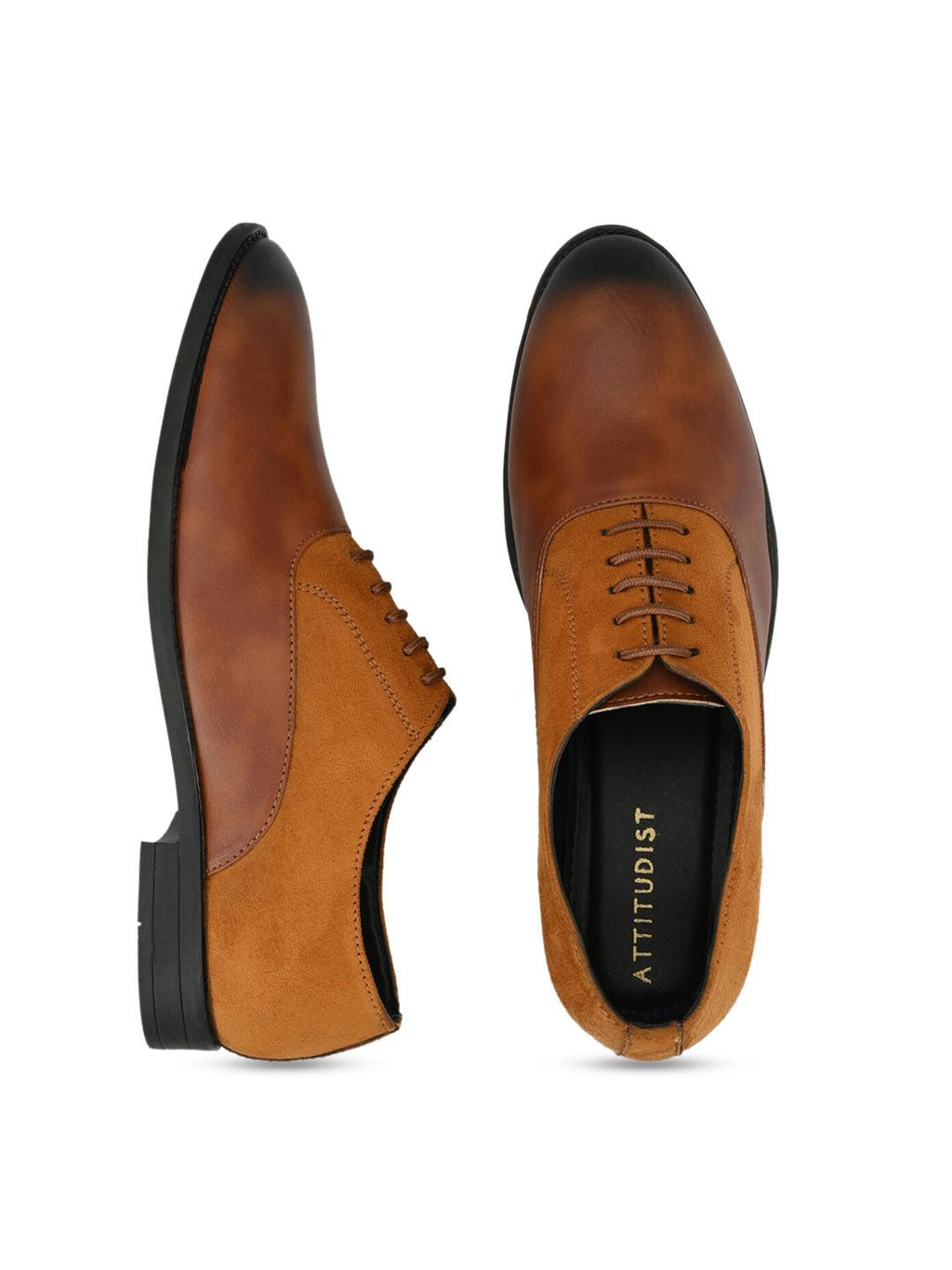  ATTITUDIST Men Lace-Up Formal Oxfords
