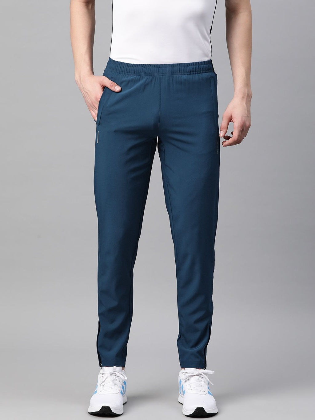  Alcis Men Dry Tech Slim Fit Sports Track Pants With Reflective Detail