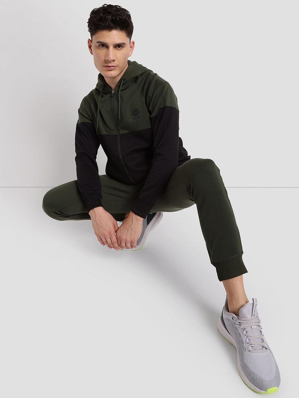  U.S. Polo Assn. Colourblocked Performance Hoodie Sweatshirt