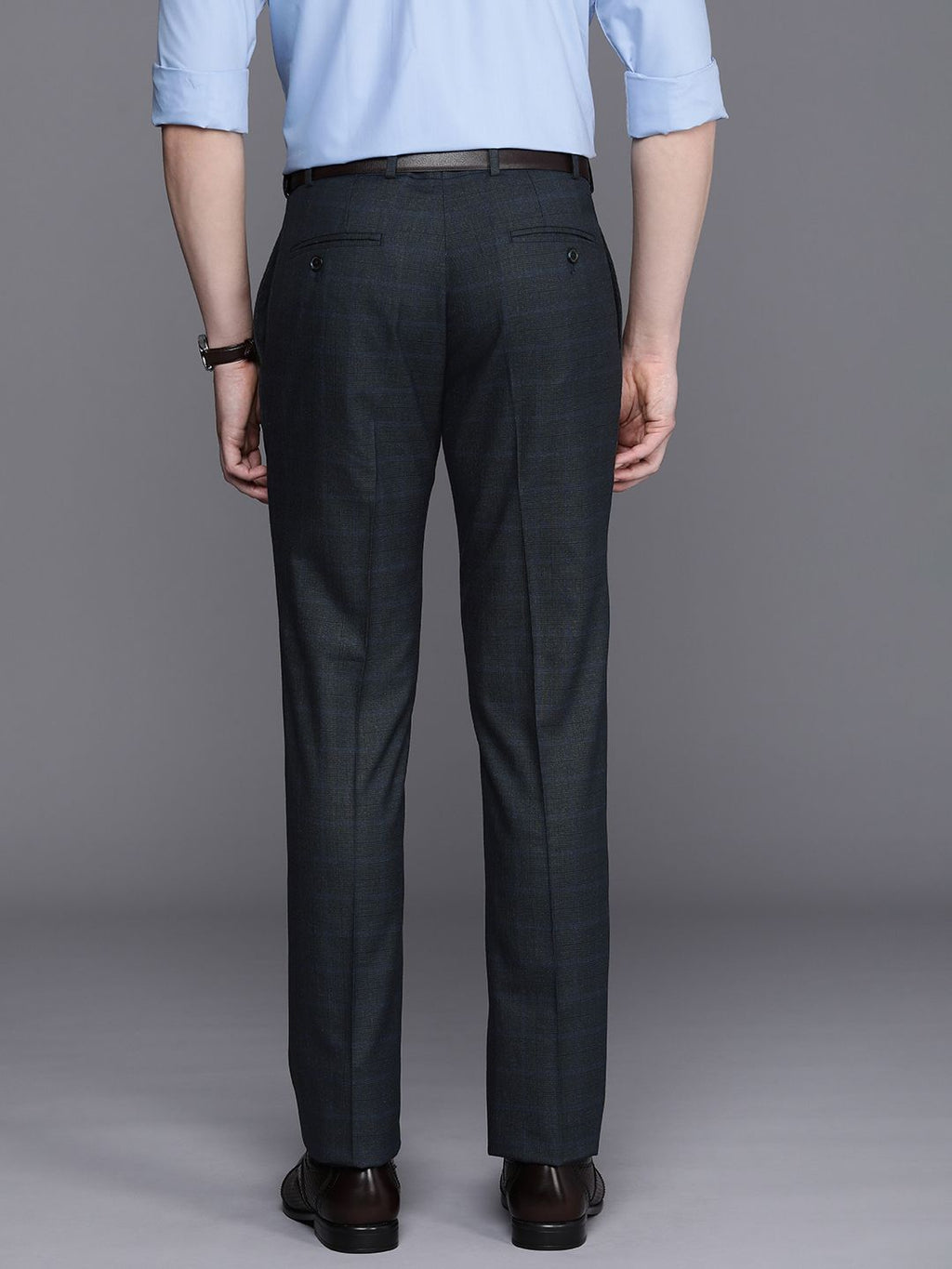  Raymond Men Textured Slim Fit Formal Trousers