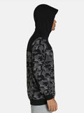  Puma Black Camouflage Printed Cotton Hooded Sweatshirt