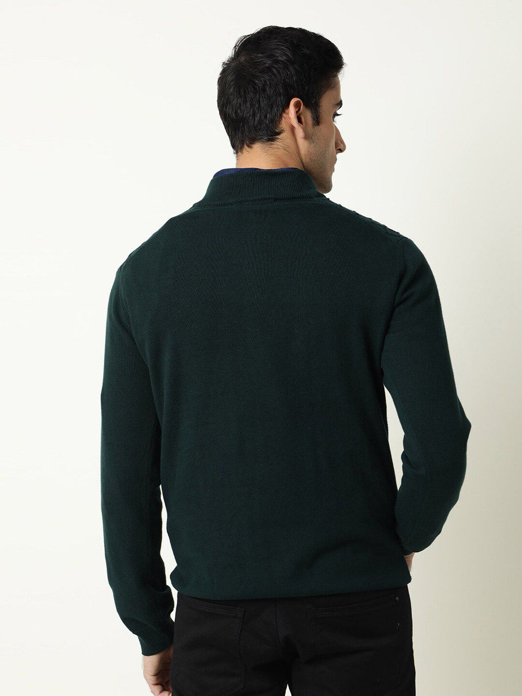  RARE RABBIT Selfdesign High Neck Cotton Sweatshirt