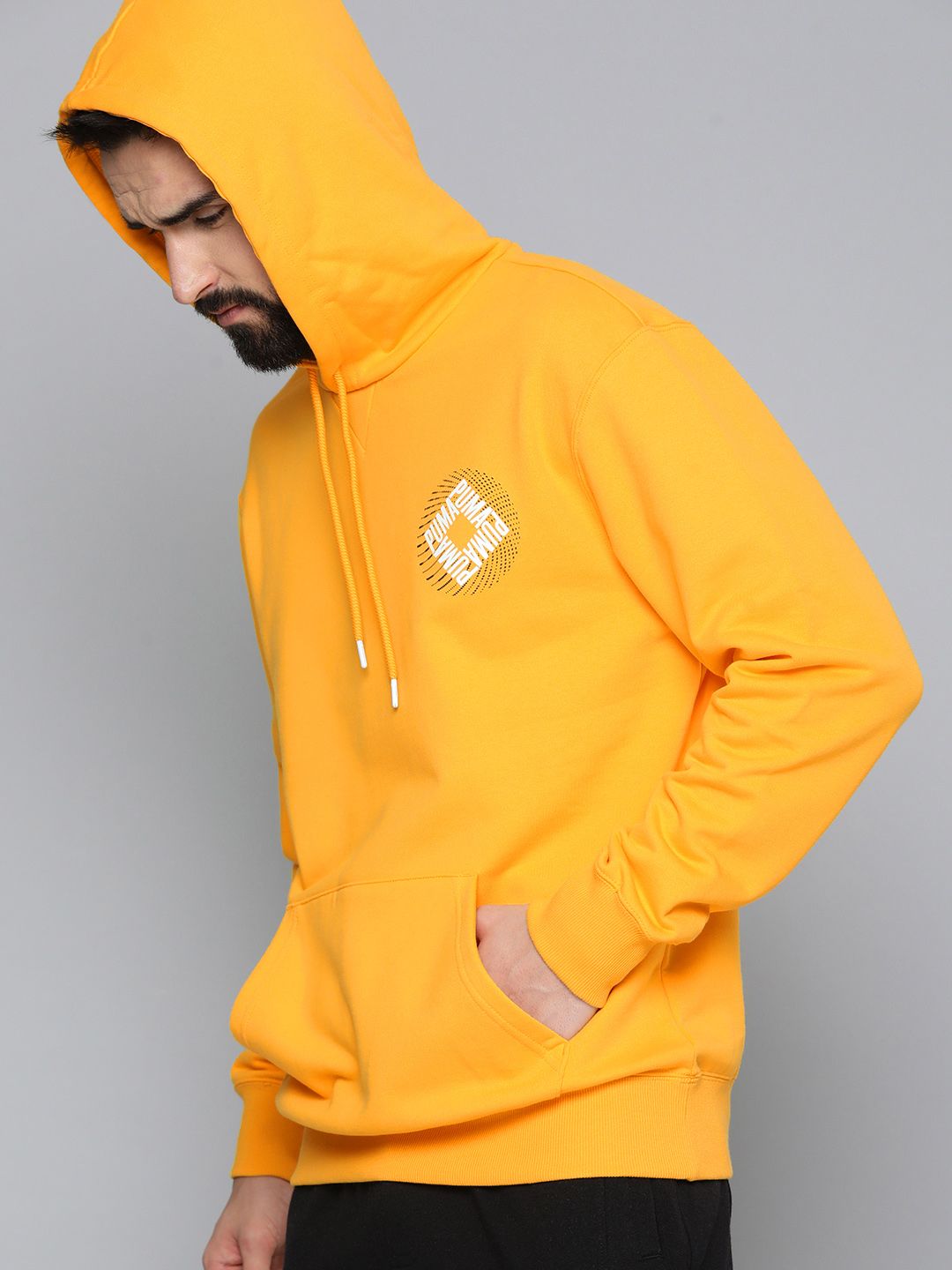  Puma Men Regular Fit Graphic Printed Hooded Sweatshirt
