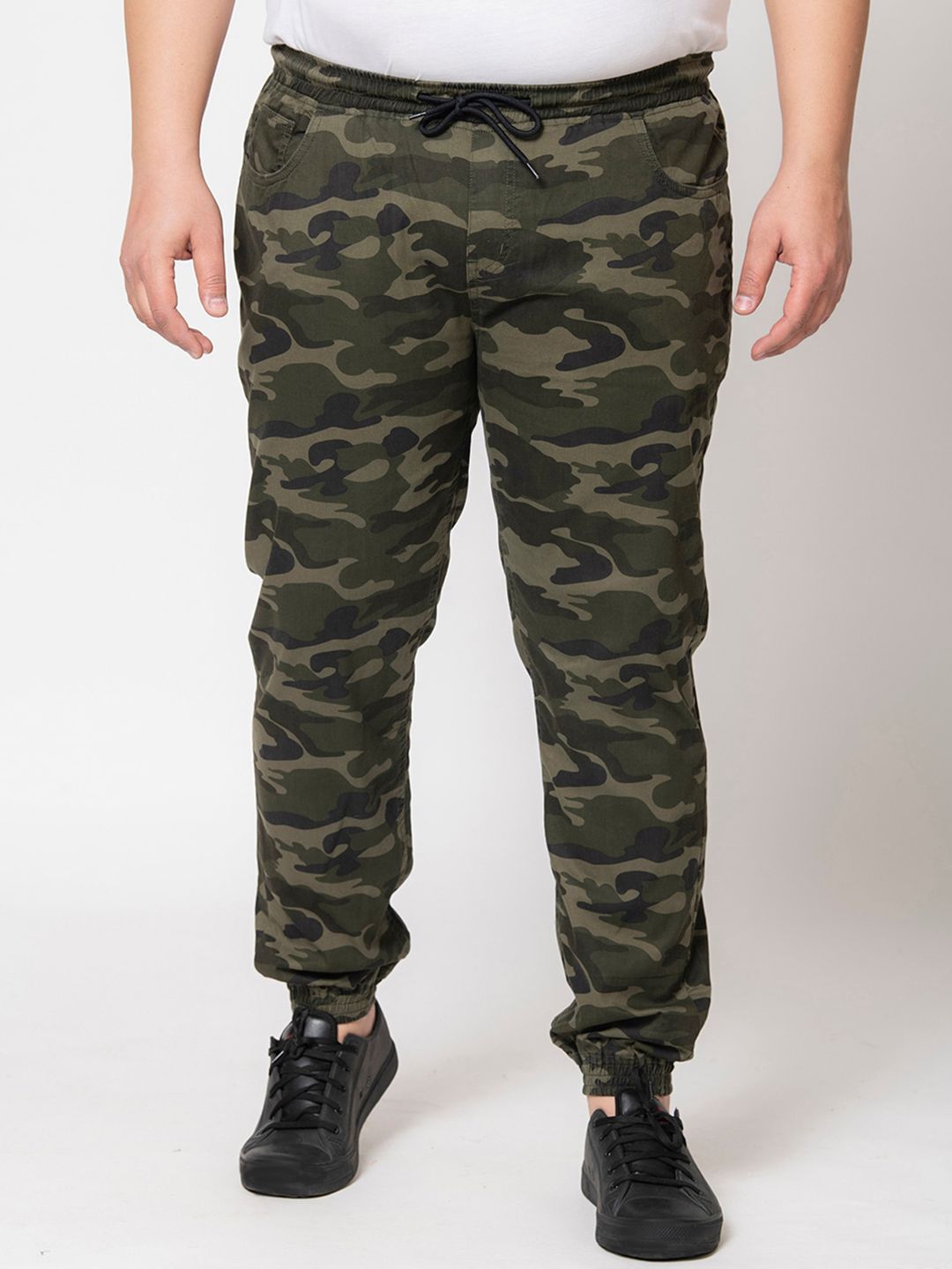  IVOC Men Plus Size Camouflage Printed Pure Cotton Regular Fit Sports Joggers