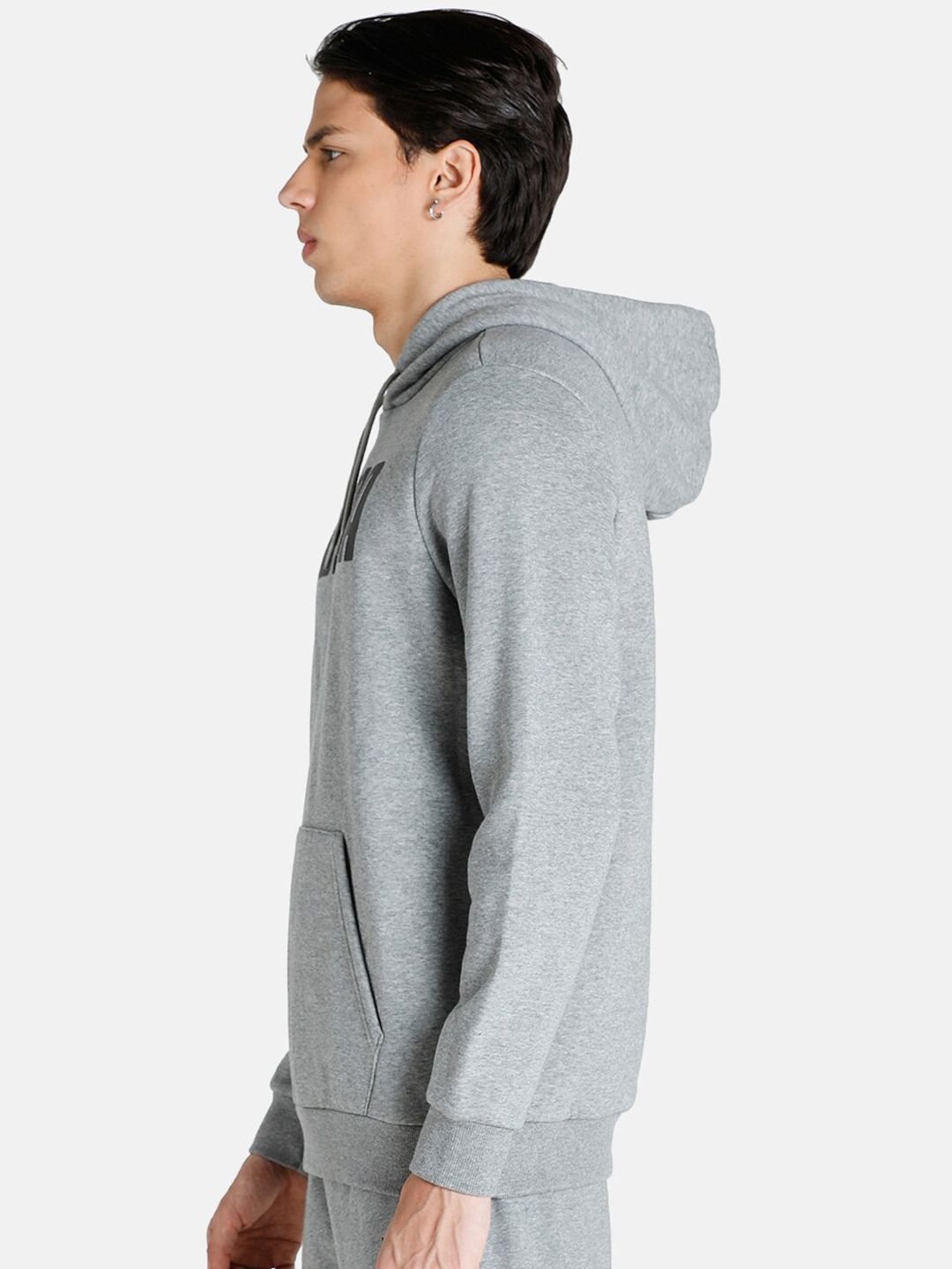  Puma Men Grey Printed Hooded Regular Fit Sweatshirt