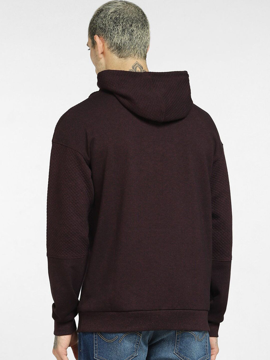  Jack & Jones Men Purple Hooded Sweatshirt