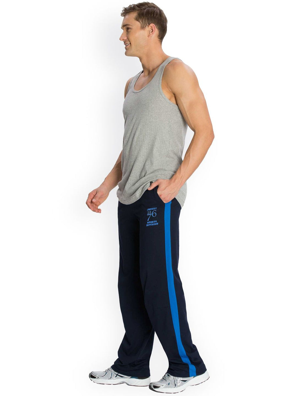 Jockey Men Navy Blue Straight Fit Solid Track Pants