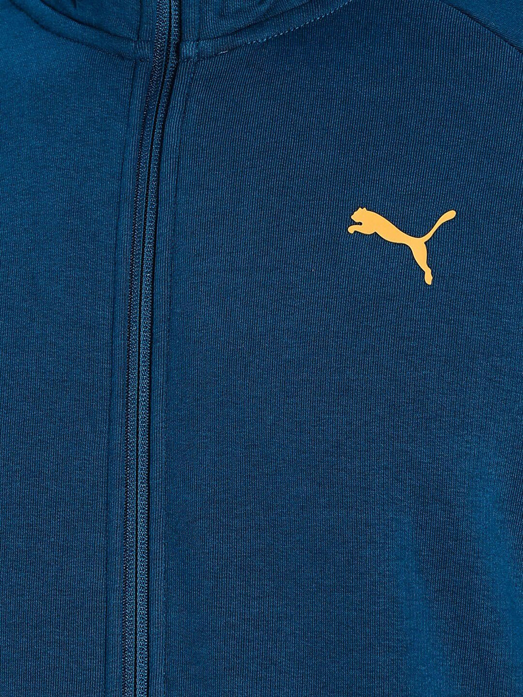  Puma Men Teal Blue Solid Cotton Slim Fit Track Sweatshirt