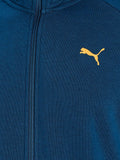  Puma Men Teal Blue Solid Cotton Slim Fit Track Sweatshirt