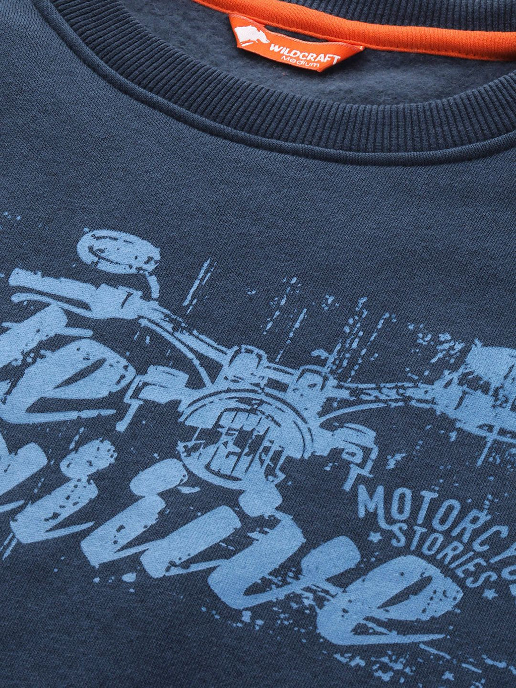  Wildcraft Men Navy Blue Typography Printed Sweatshirt