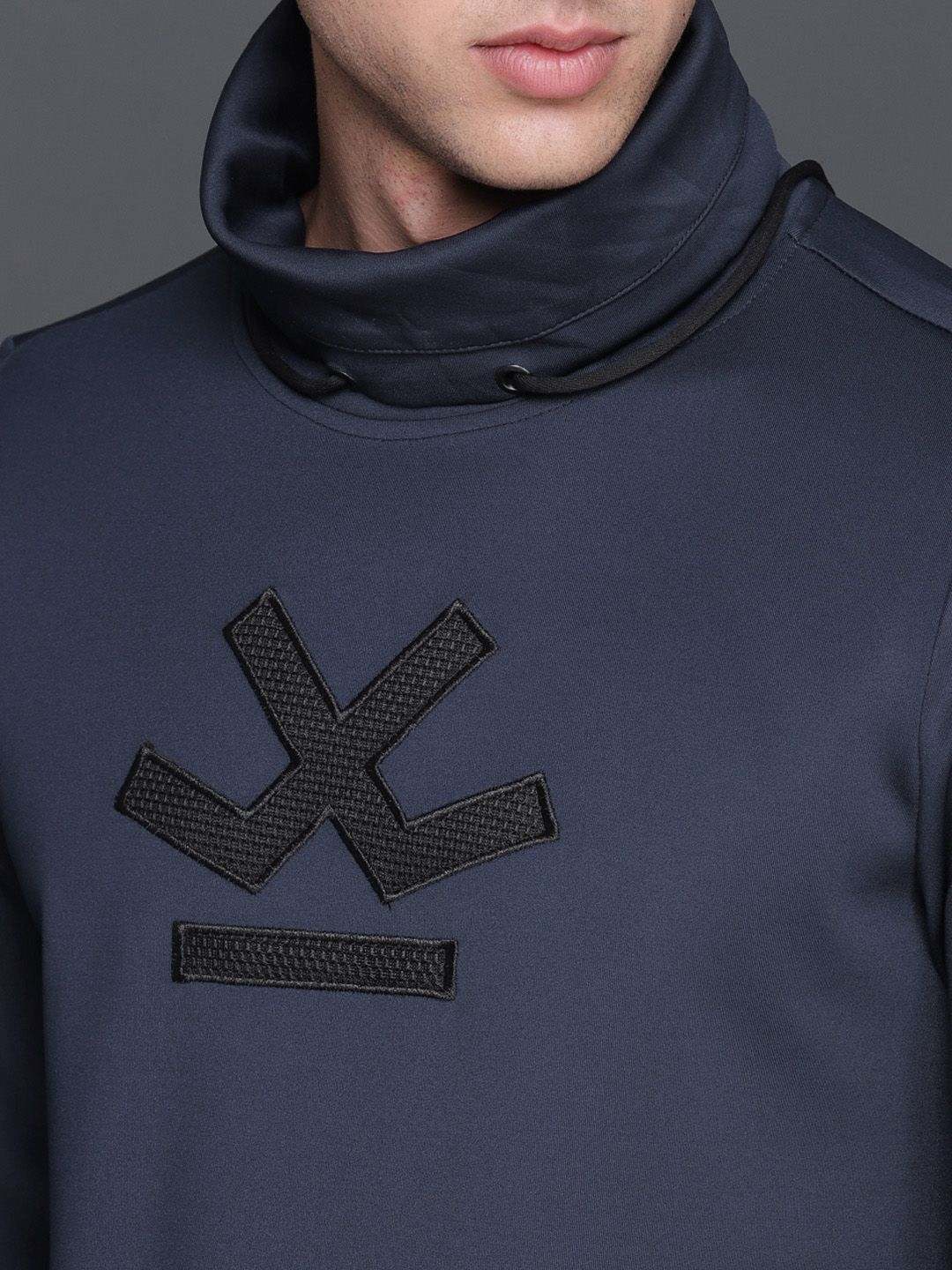  WROGN Men Navy Solid Sweatshirt