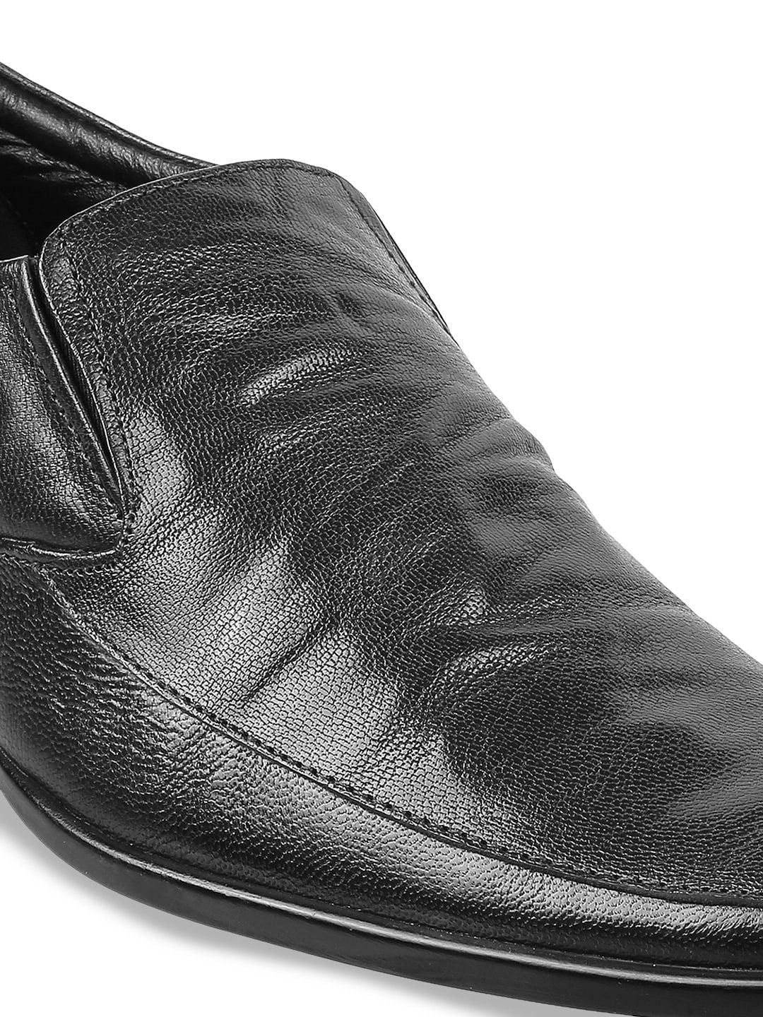  Metro Men Textured Formal Slip-On Shoes