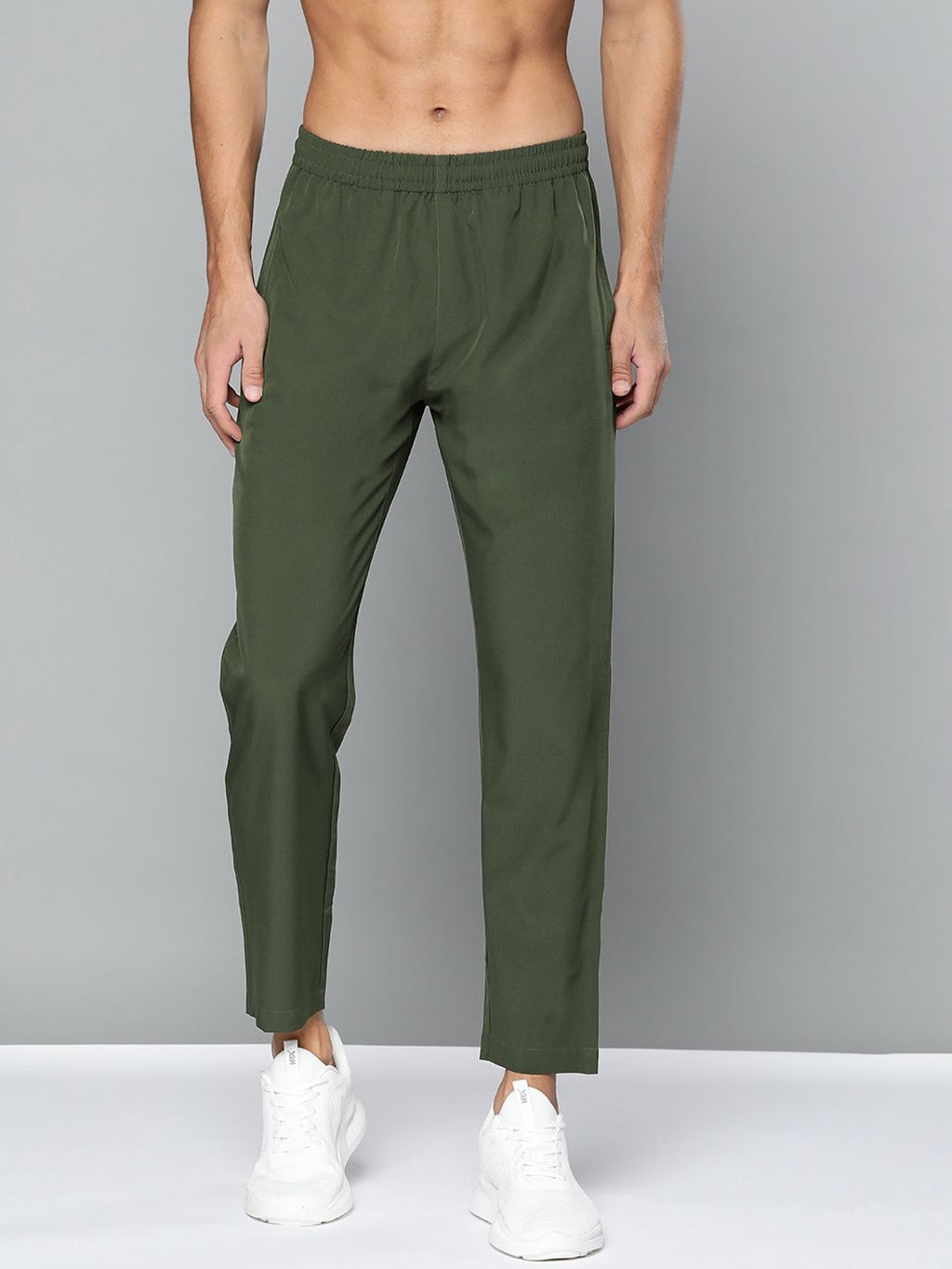  HRX By Hrithik Roshan Training Men Kombu Green Rapid-Dry Track Pants