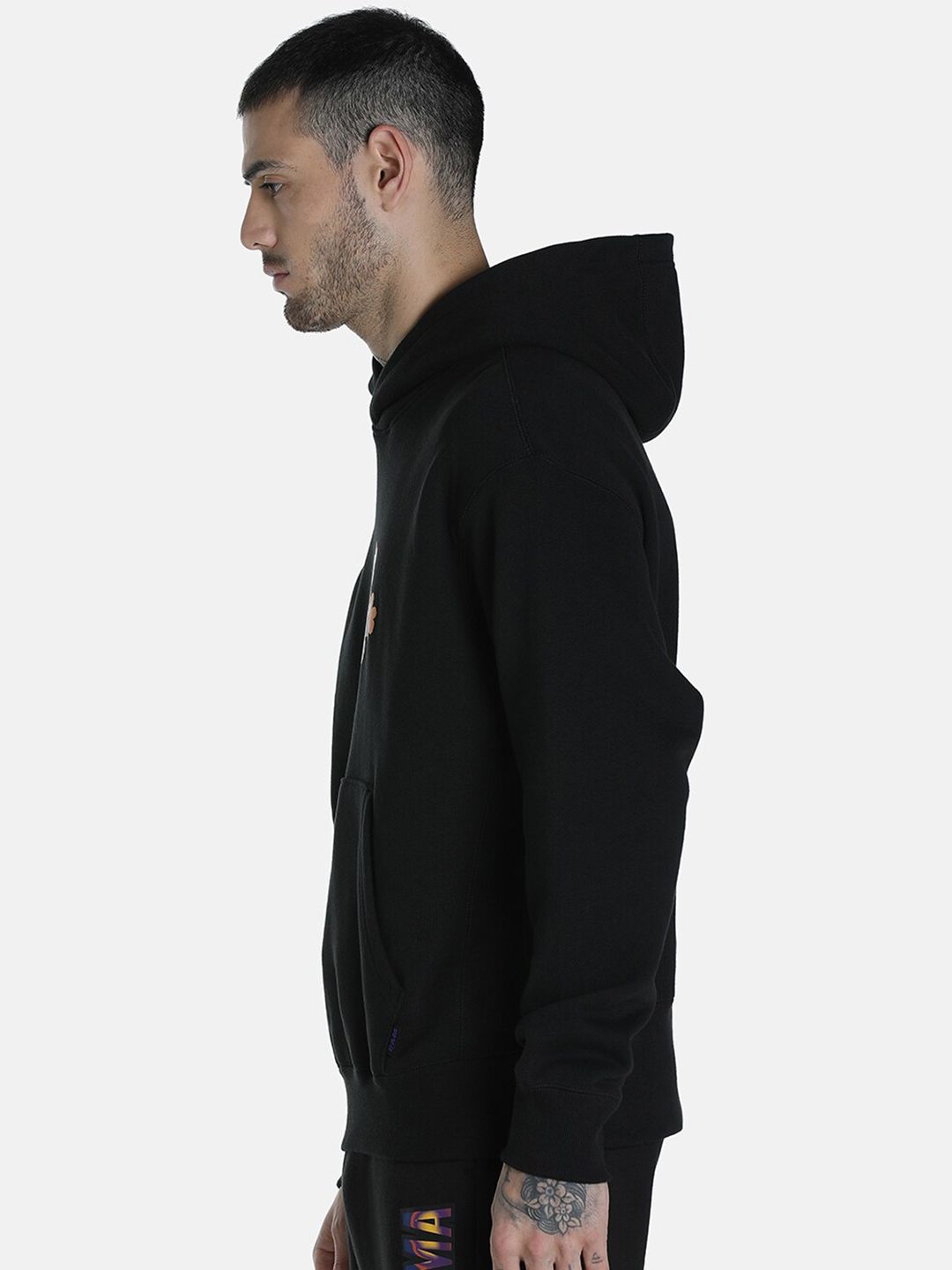 Puma Men Black Cotton PUMA X P.A.M. Hooded Relaxed FitSweatshirt