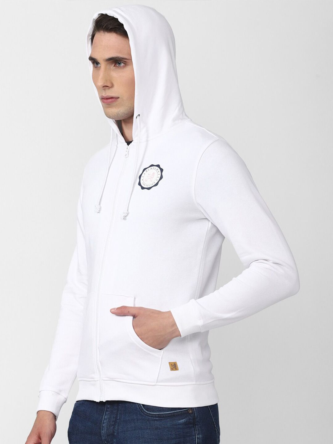  Van Heusen ACADEMY Men White Hooded Sweatshirt