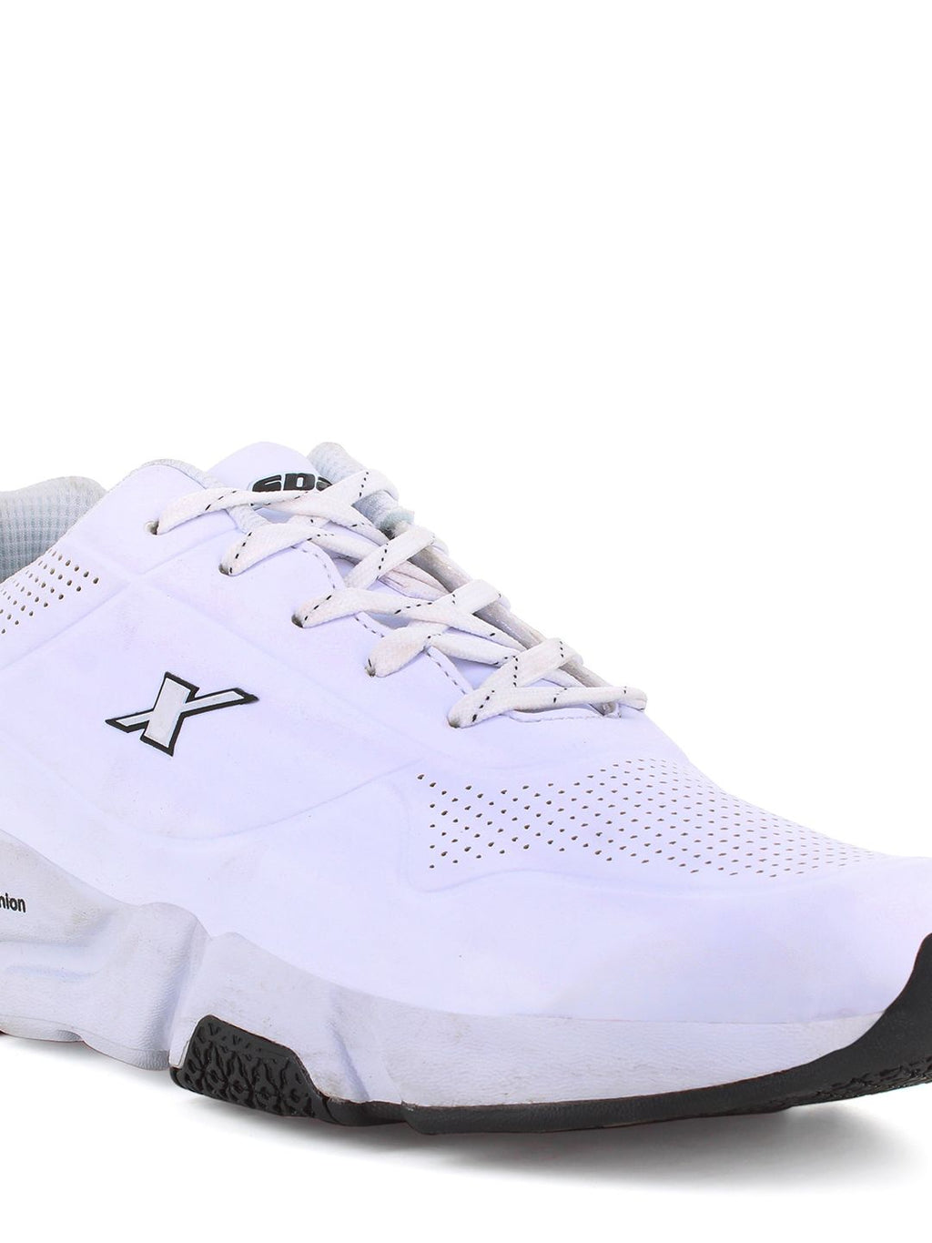  Sparx Men White Solid Round Toe Running Shoes