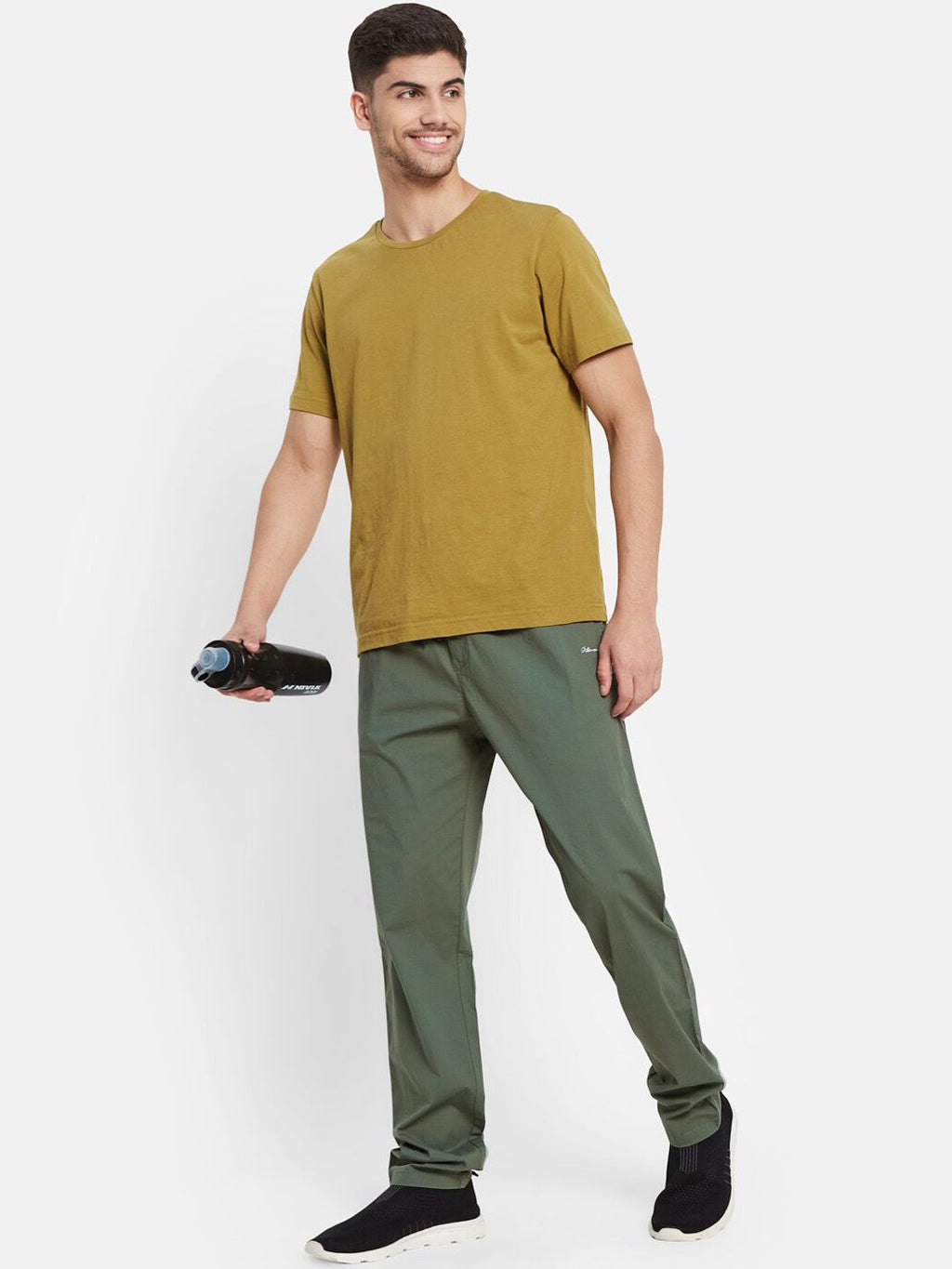  Octave Men Pure Cotton Mid-Rise Sports Track Pants