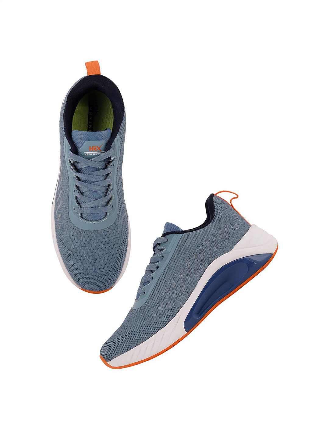  HRX By Hrithik Roshan Men Grey & White Textile Marking Walking Shoes