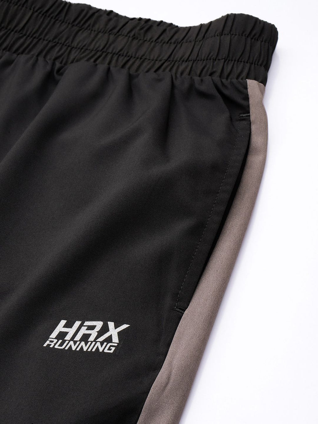  HRX By Hrithik Roshan Running Men Jet Black Rapid-Dry Printed Track Pants