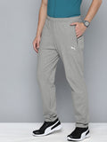  Puma Men Grey Melange Regular Fit Zippered Knitted Track Pants