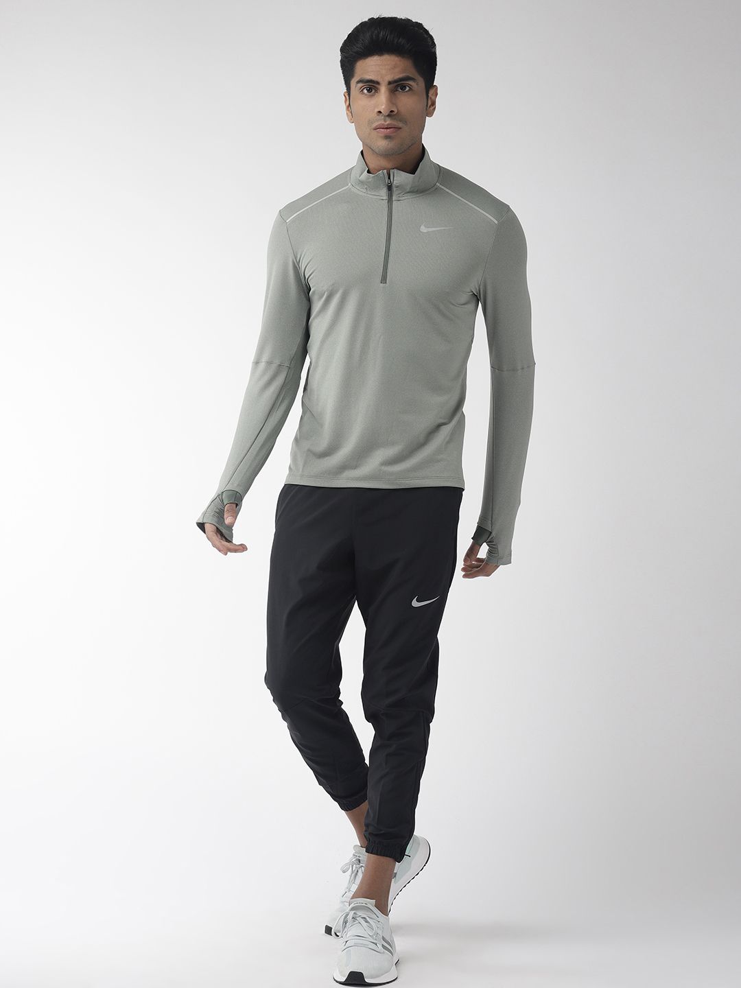  Nike Men Black Solid Standard Fit ESSENTIAL WOVEN Dri-FIT Running Joggers
