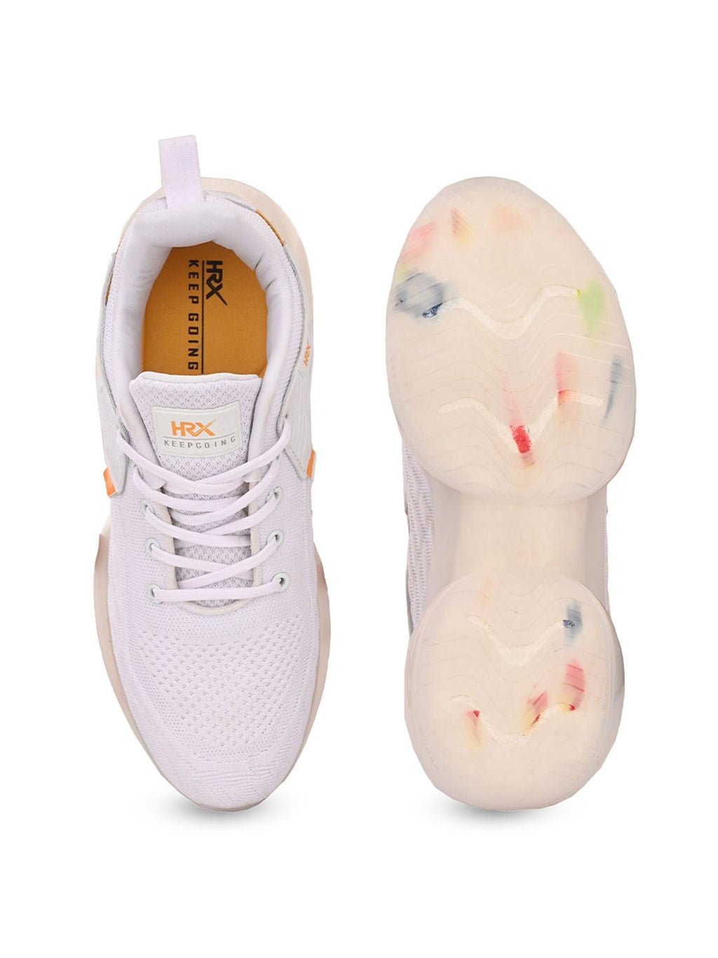  HRX By Hrithik Roshan Men White & Cream Coloured Mesh Non-Marking Walking Shoes