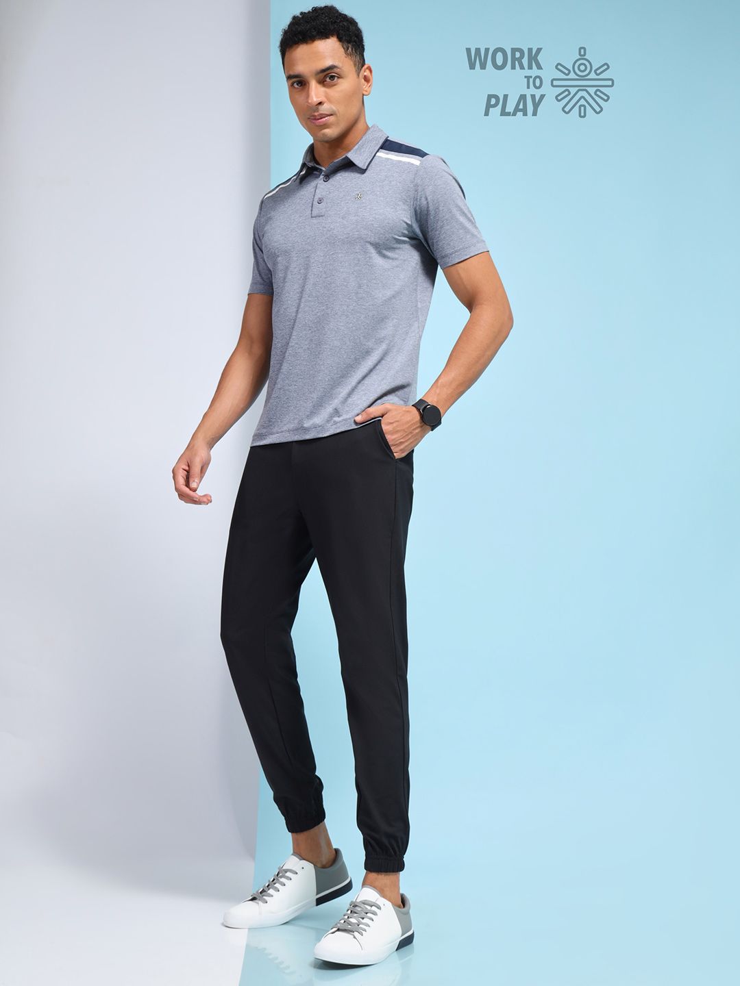  Cultsport Men 4-Way Stretch Work To Play Comfort Joggers