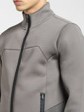  Jack & Jones Men Grey Solid Front Open Sweatshirt