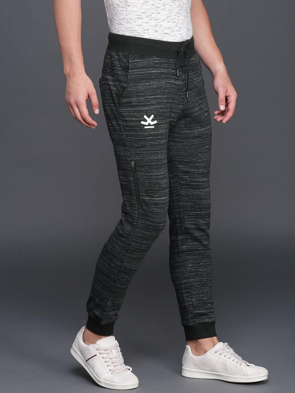  WROGN Men Black & Grey Joggers