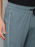  Louis Philippe ATHPLAY Men Blue Solid Slim Fit Joggers