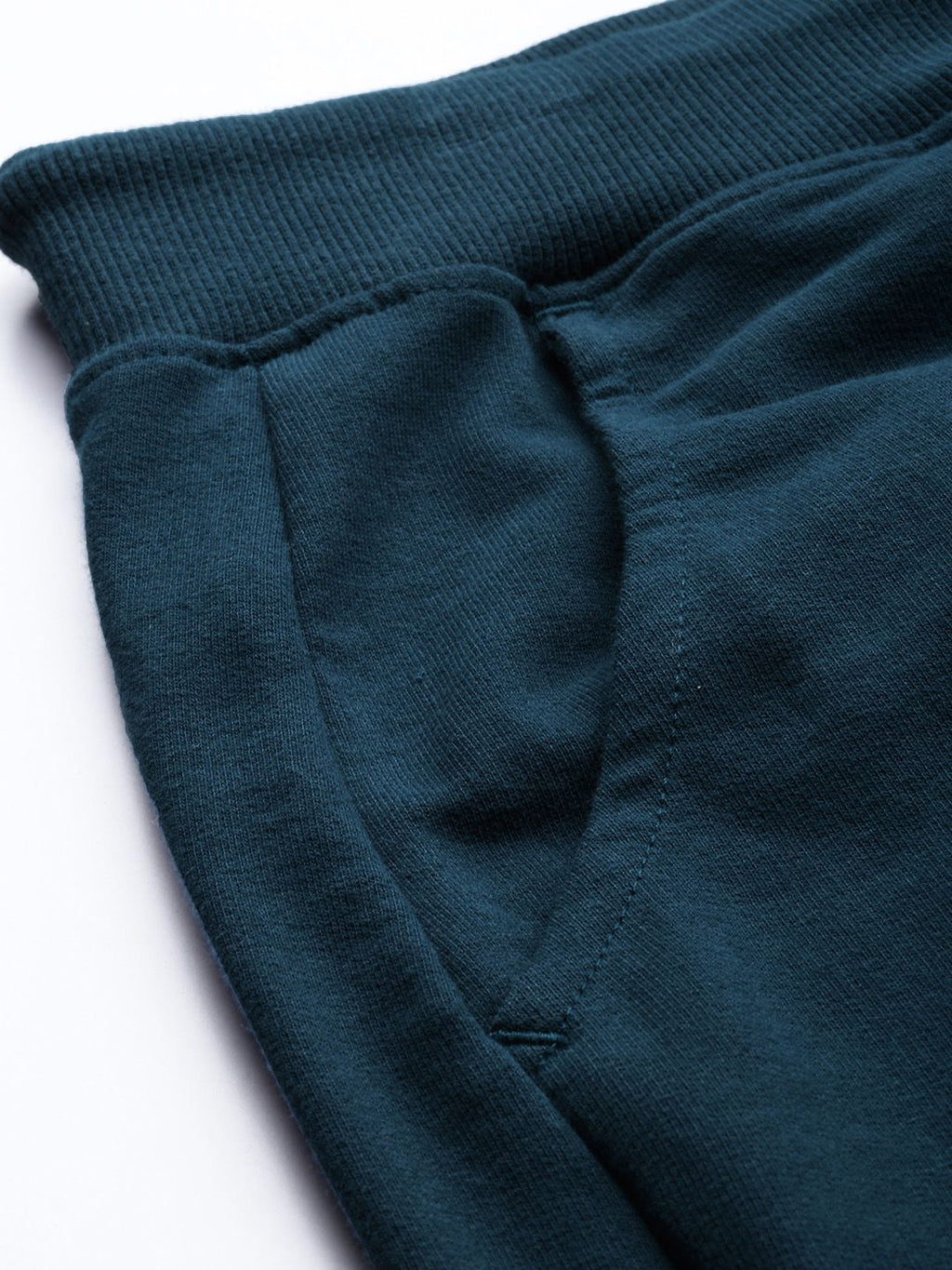  WROGN Men Teal Blue Slim Fit Solid Cropped Joggers With Printed Details