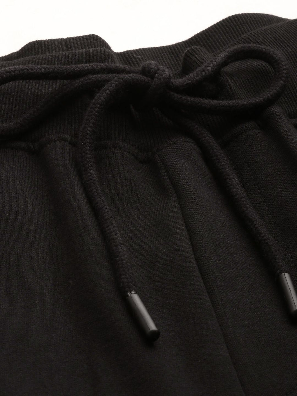  WROGN Men Black Solid Slim Fit Joggers With Printed Side Stripe