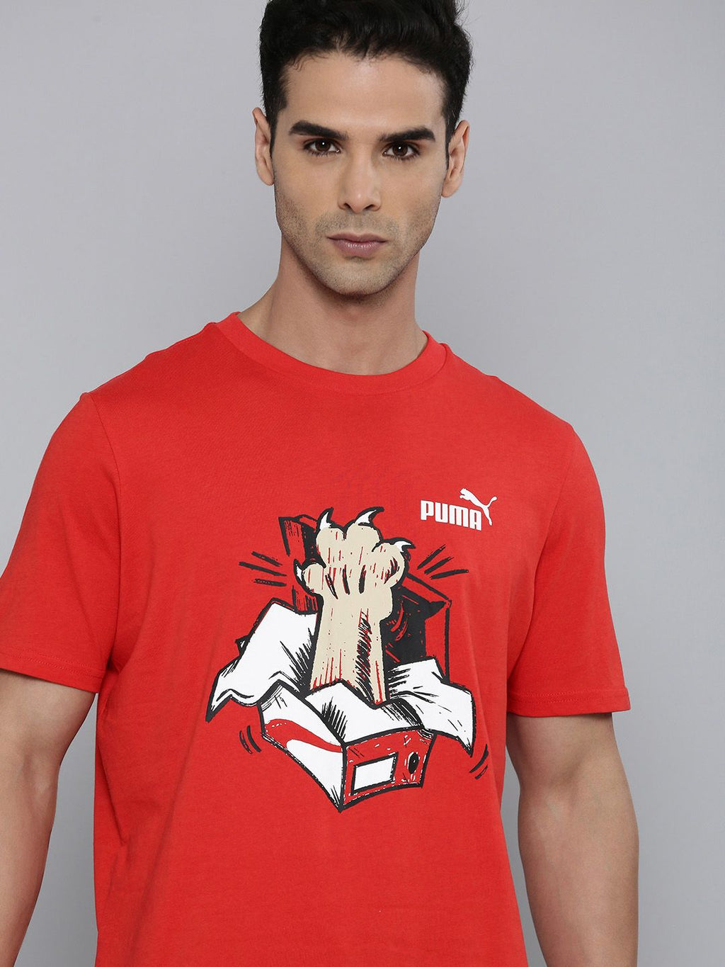  Puma Graphics Sneaker Printed Regular Fit Pure Cotton T-shirt