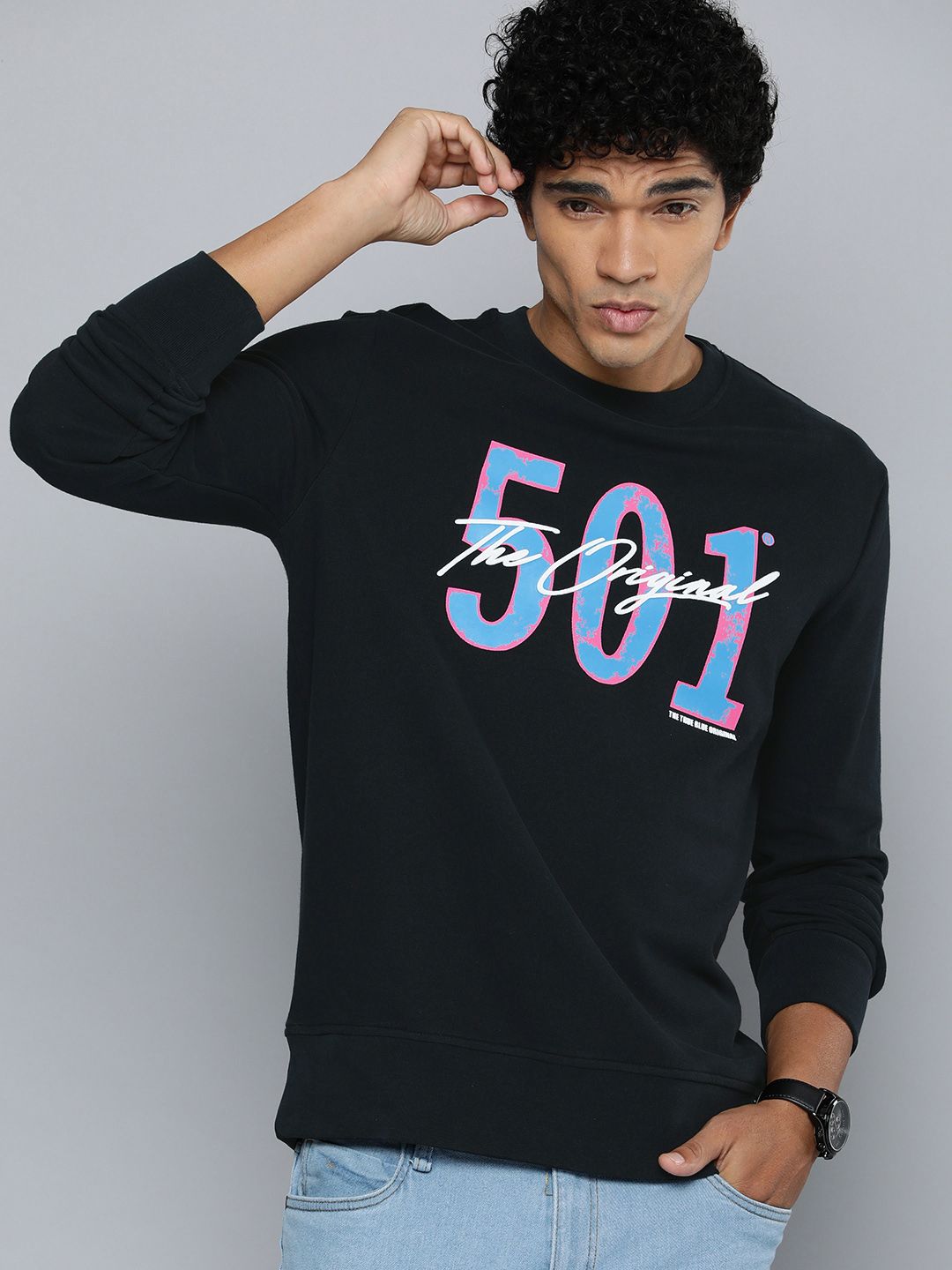  Levis Round Neck Graphic Printed Sweatshirt