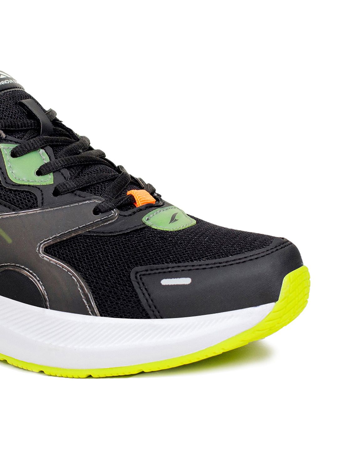  ASIAN Men Black Mesh Running Non-Marking Shoes