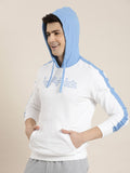  HERE&NOW Printed Hooded Pure Cotton Sweatshirt