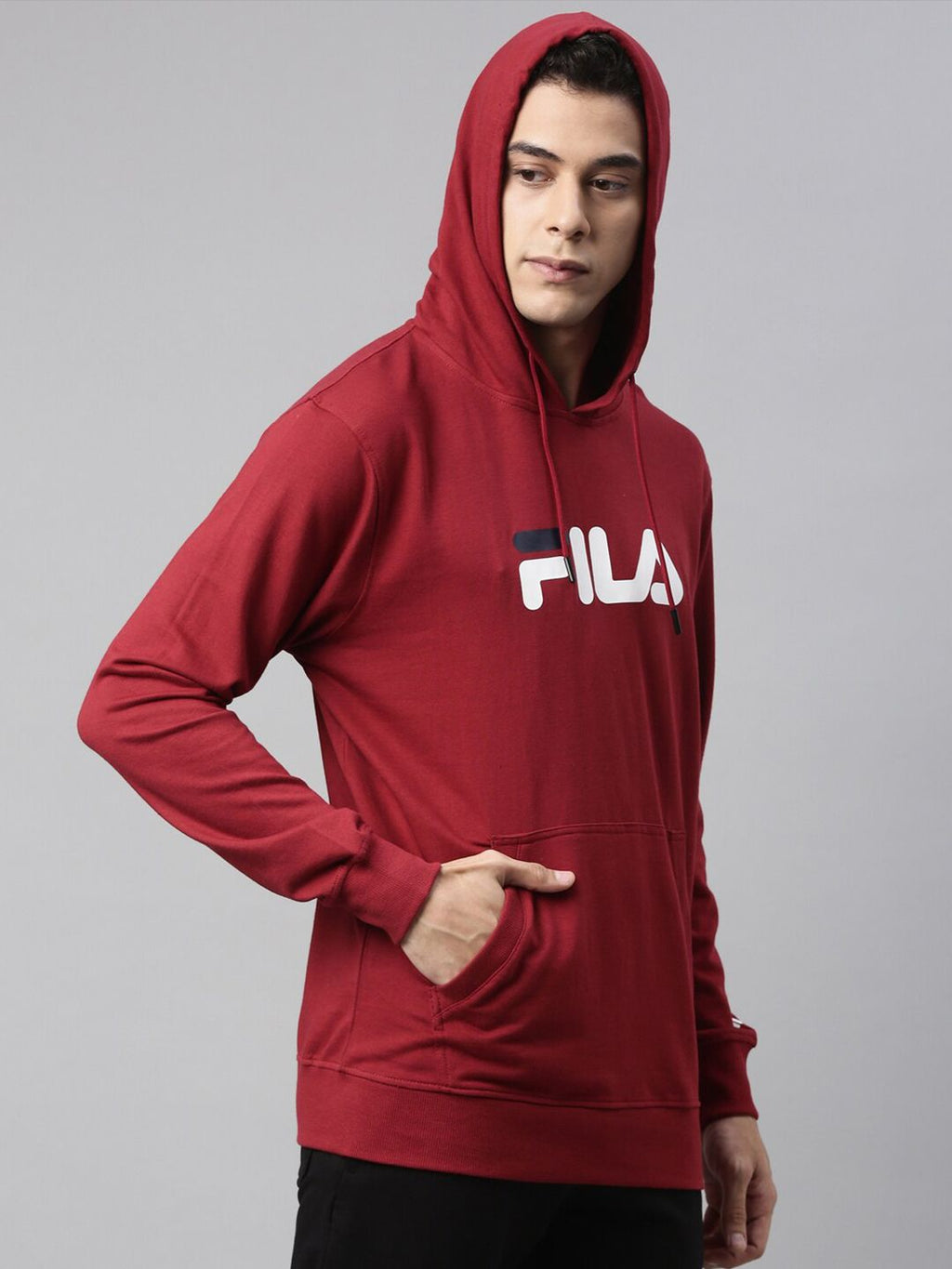  FILA Brand Logo Print HORNBILL Hooded Sweatshirt